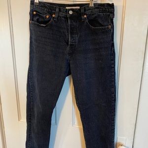 Levi Wedgie Black Jeans size 30